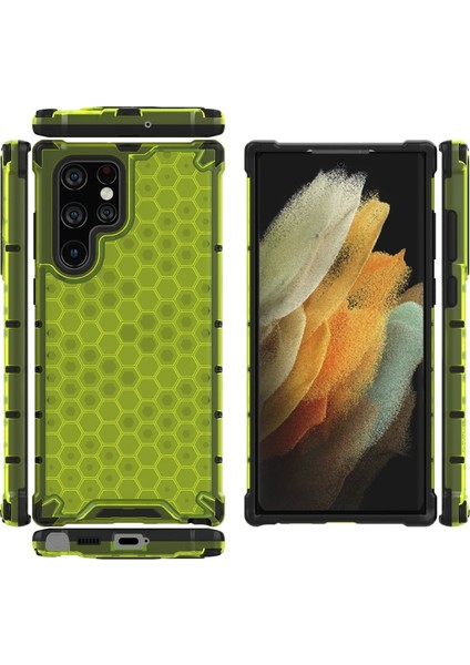Galaxy S22 Ultra Için Petek Desenli Darbeye Dayanıklı Tpu + Pc Hibrit Telefon Kılıfı (Yurt Dışından) indirimleri