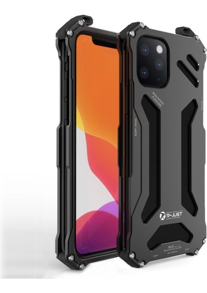 Apple Iphone 12 Pro Max Için Darbeye Dayanıklı Metal Telefon Kılıfı - Siyah (Yurt Dışından)