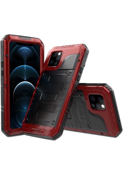 Apple Iphone 12 Pro Max 6.7 Inç Uyumlu Darbeye Dayanıklı Silikon Telefon Kılıf - Kırmızı (Yurt Dışından) fiyatları