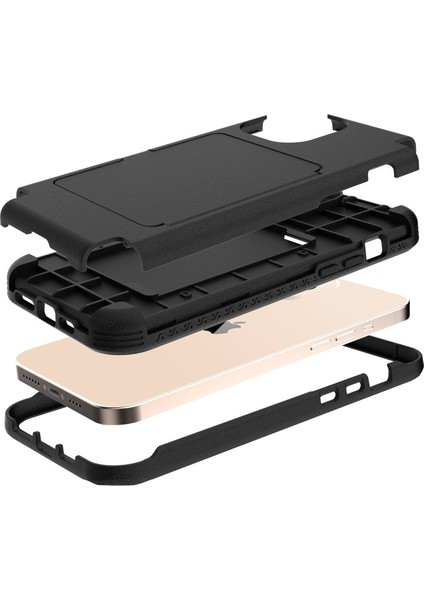 Apple Iphone 12 Pro Max 6.7 Inç Uyumlu Darbeye Dayanıklı Pc + Tpu Aynalı Telefon Kılıfı - Siyah (Yurt Dışından) fiyatları