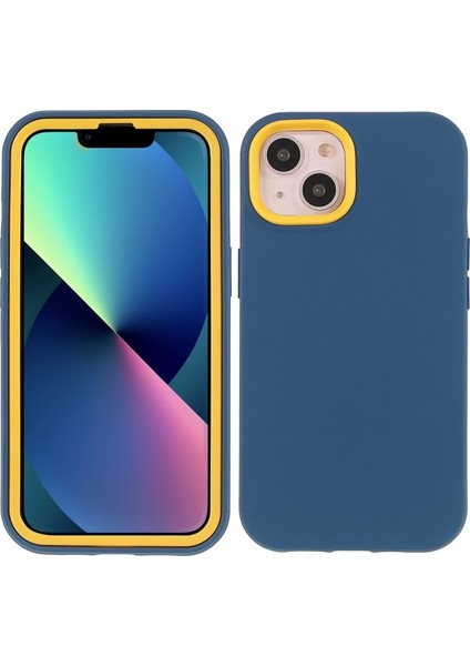 Apple Iphone 13 6.1 Inç Uyumlu Darbeye Dayanıklı Tpu + Pc Hibrit Telefon Kılıfı - Lacivert (Yurt Dışından)