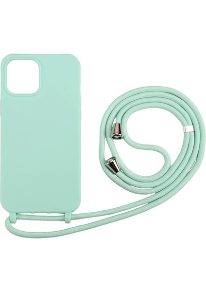 Apple Iphone 12 Pro Max 6.7 Inç Uyumlu Ayarlanabilir Askılı Yumuşak Tpu Telefon Kılıfı - Açık Yeşil (Yurt Dışından)