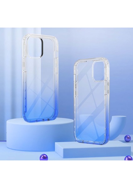 Apple Iphone 13 6.1 Inç Uyumlu Degrade Pc + Tpu Hibrit Telefon Kılıfı - Mavi (Yurt Dışından)
