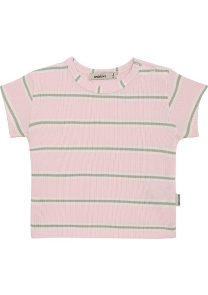 Şeker Pembe Çizgili Tshirt