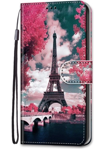 Apple iPhone 13 Pro 6.1 Inç Uyumlu Desen Baskı Deri Cüzdan Telefon Kılıfı - Çok Renkli