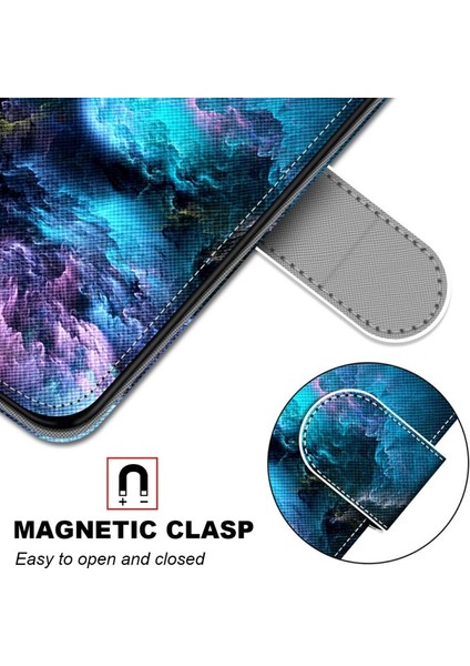 Apple iPhone 13 Pro 6.1 Inç Uyumlu Desen Baskı Deri Cüzdan Telefon Kılıfı - Çok Renkli