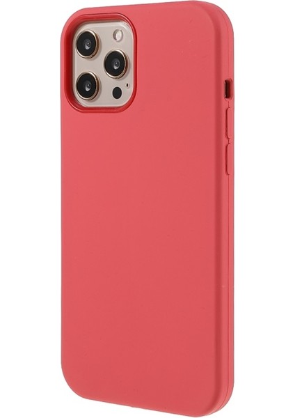 Apple Iphone 12 Pro Max 6.7 Inç Uyumlu Yumuşak Silikon Telefon Kılıfı - Kırmızı modelleri