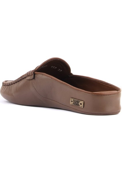 Sail Lakers - Sütlü Kahve Deri Kadın Ev Terliği fırsatları