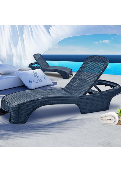 Brezza Royal Rattan Şezlong 2 Adet 2536 Lüx Havuz & Plaj Şezlongu 3 Kademeli Katlanır