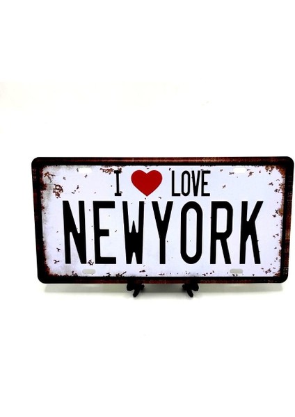 Dekoratif Plaka I Love New York