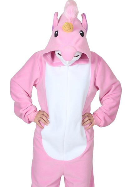 Yetişkin Pembe Unicorn Hayvan Kostümü