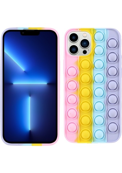 iPhone 13 Pro 6.1 Inç Uyumlu Plastik Fidget Pop Telefon Kılıfı - Çok Renkli (Yurt Dışından)