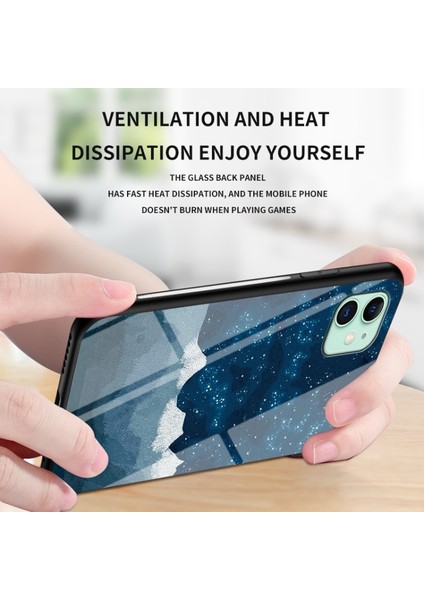 iPhone 11 6.1 Inç Uyumlu Gökyüzü Desenli Temperli Cam + Pc + Tpu Telefon Kılıfı - Çok Renkli (Yurt Dışından) modelleri