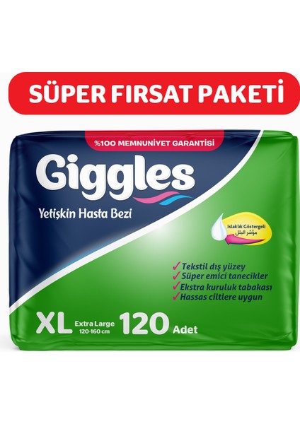 Yetişkin Hasta Bezi Ekstra Large 30'lu x 4