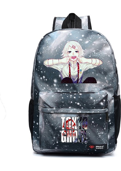 Anime Tokyo Ghoul Tuval Sırt Çantası Genç Packsack Okul Çantası Rahat Unisex Yüksek Kaliteli Öğrenci Seyahat Laptop Çantası (Yurt Dışından)