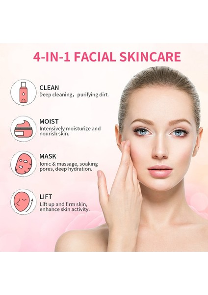 Ultrasonik Titreşim Isıtma Iontoforez Ems Kırmızı Mavi Işık Soğuk Ve Sıcak Ithalat Enstrüman Anti Aging Masaj Cilt Bakımı | Iyon Cihazı (Beyaz) (Yurt Dışından) fırsatları