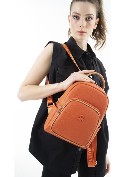 Benetton Kadın Sırt Çantası Turuncu-A.camel BNT615