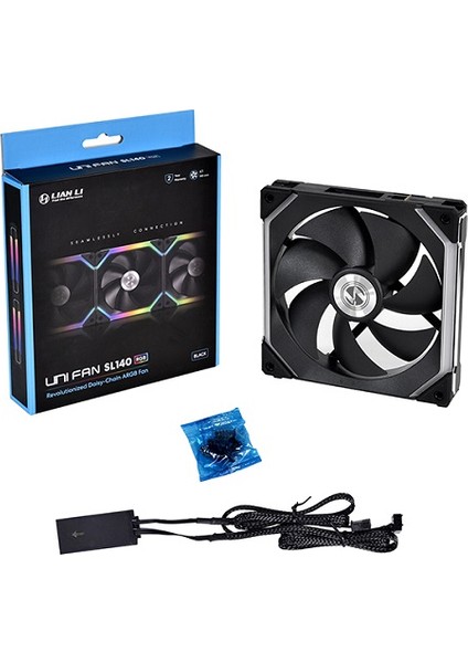 Lıan Lı Unı Fan SL120 Black 1X120 mm Rgb Siyah Modüler Kasa Fanı