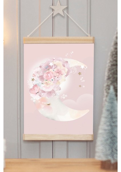 Ayın Rüyası Askılı Kanvas Poster Tablo Duvar Dekoru