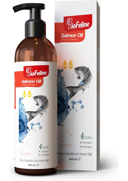 Salmon Oil 200 Ml. ( Kedi ve Köpekler Için Omega 3 ve 6