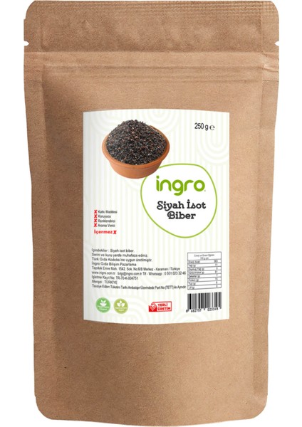 Ingro Siyah Isot Biber 250 G