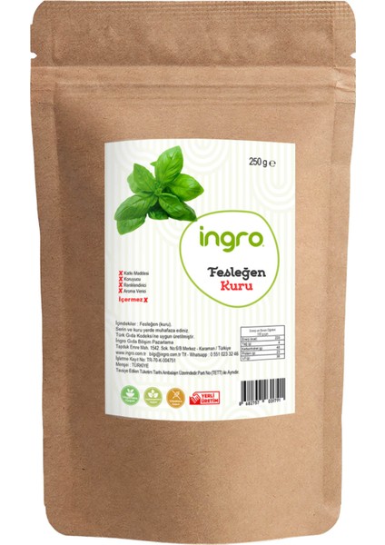 Ingro Fesleğen (Kuru) 250 G