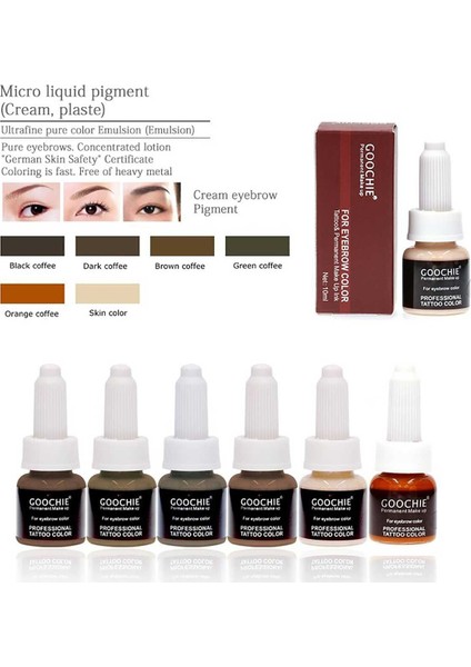 Goochıe Kalıcı Makyaj Microblading Boya Black Coffee modelleri