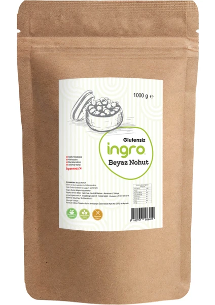 Ingro Glutensiz Nohut Beyaz 1000 G