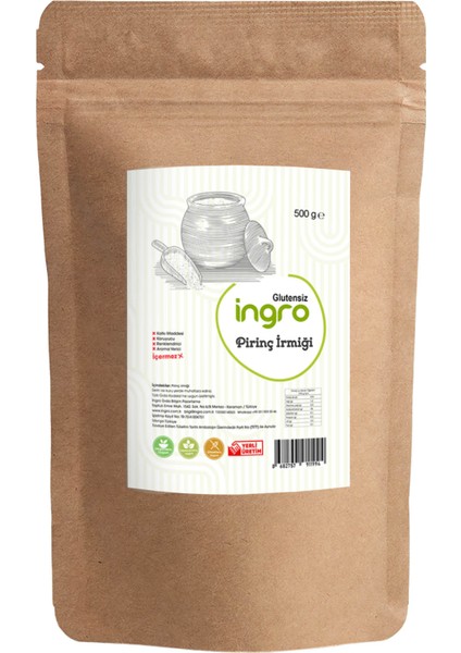 Ingro Glutensiz Pirinç Irmiği 500 G