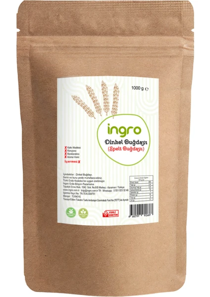 Ingro Dinkel Buğdayı (Spelt Buğdayı) 1000 G