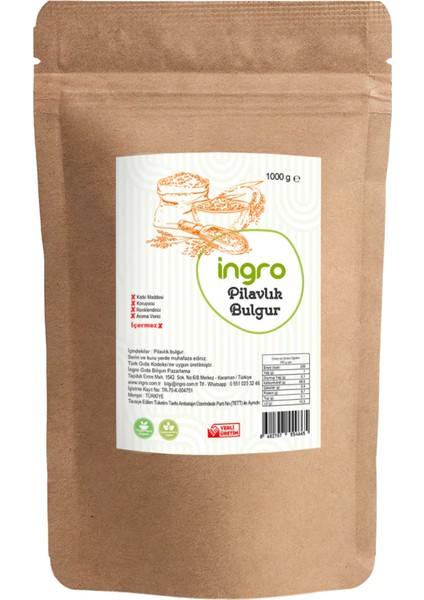 Ingro Pilavlık Bulgur 1000 G