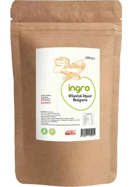 Ingro Glutensiz Pilavlık Mısır Bulguru 1000 G