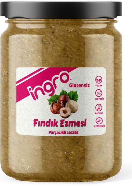 Ingro Glutensiz Fındık Ezmesi (Parçacıklı Lezzet) 660 G