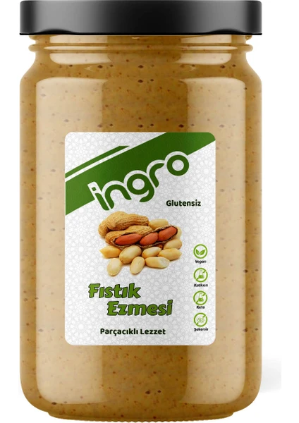 Ingro Glutensiz Fıstık Ezmesi (Parçacıklı Lezzet) 970 G