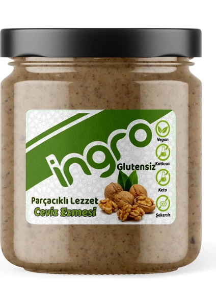 Ingro Glutensiz Ceviz Ezmesi (Parçacıklı Lezzet) 380 G