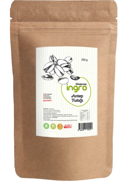 Ingro Glutensiz Antep Fıstığı 250 G