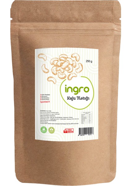 Ingro Kaju Fıstığı Kavrulmuş 250 G