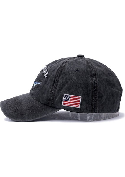 Yıkama Pamuk Amerika Bayrağı Köpekbalığı Erkek Beyzbol Şapkası Kadın Snapback Şapka Erkekler Içın Kemik Hip Hop Baba Şapka Gorras (Yurt Dışından) modelleri