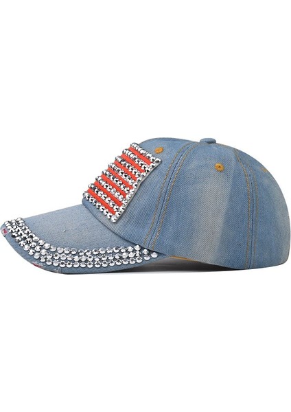 Abd Bayrağı Şapka Taklidi Beyzbol Şapkası Moda Hip Hop Şapkası Kadın Beyzbol Şapkaları Süper Denim Kumaş Kemik Şapkaları (Yurt Dışından) fiyatları