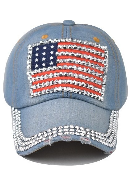 Abd Bayrağı Şapka Taklidi Beyzbol Şapkası Moda Hip Hop Şapkası Kadın Beyzbol Şapkaları Süper Denim Kumaş Kemik Şapkaları (Yurt Dışından) modelleri