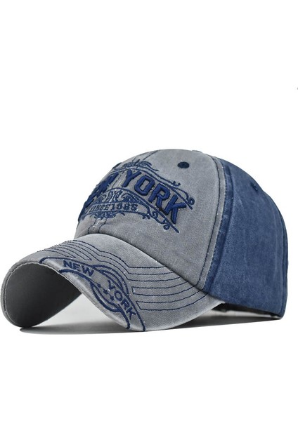 Yıkanmış Pamuk Vintage Kap New York Mektup Nakış Erkekler ve Kadınlar Içın Beyzbol Şapkası Açık Spor Şoför Şapkaları (Yurt Dışından)