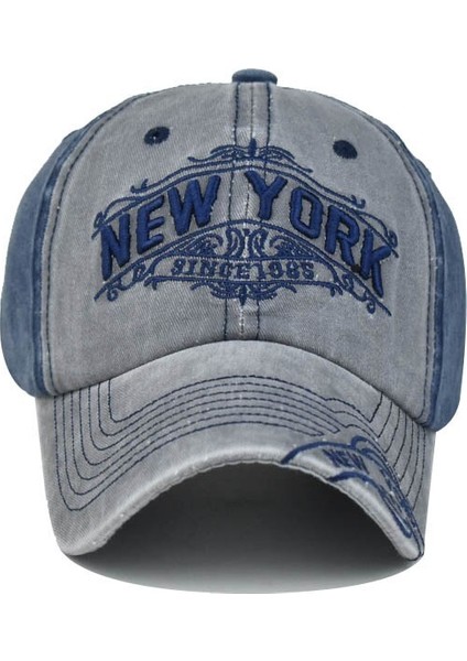 Yıkanmış Pamuk Vintage Kap New York Mektup Nakış Erkekler ve Kadınlar Içın Beyzbol Şapkası Açık Spor Şoför Şapkaları (Yurt Dışından) modelleri