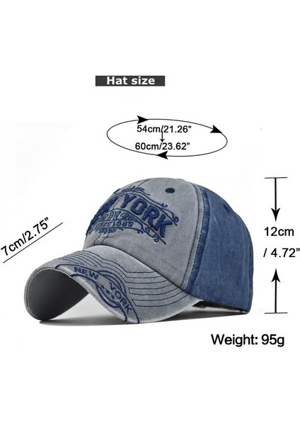 Yıkanmış Pamuk Vintage Kap New York Mektup Nakış Erkekler ve Kadınlar Içın Beyzbol Şapkası Açık Spor Şoför Şapkaları (Yurt Dışından) fırsatları