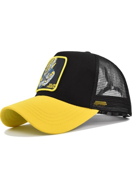 Karikatür Nakış Yaz Erkekler Beyzbol Şapkaları Hip Hop Kemikleri Snapback Örgü Şapkalar Kadınlar Içın Nefes Kamyon Şoförü Şapkaları Baba Net Kap (Yurt Dışından)