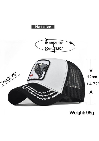 Erkek Snapback Kapaklar Yaz Nefes Beyzbol Şapkası Kadın Serin Streetwear Boğa Nakış Trucker Bones Hip Hop Şapkalar Erkek (Yurt Dışından) modelleri