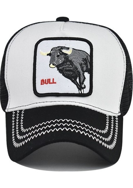 Erkek Snapback Kapaklar Yaz Nefes Beyzbol Şapkası Kadın Serin Streetwear Boğa Nakış Trucker Bones Hip Hop Şapkalar Erkek (Yurt Dışından) fırsatları