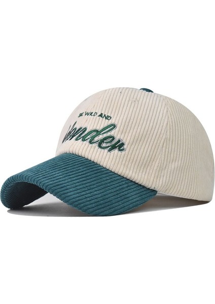 Moda Çızgili Renk Eşleştirme Kadife Beyzbol Şapkası Sonbahar Kış Kadın Erkek Açık Havada Nakış Seyahat Kap Baba Şapka Ayarlanabilir (Yurt Dışından)