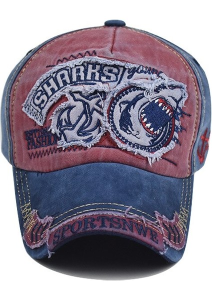 Yeni Yıkanmış Pamuk Beyzbol Şapkası Kadınlar Içın Snapback Şapka Köpekbalığı Nakış Kemik Kapakları Gorras Rahat Casquette Erkekler Beyzbol Şapkaları (Yurt Dışından)