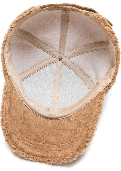 Trendy Streetwear Katı Rüzgar Geçırmez Yün Teddy Beyzbol Şapkaları Kadın Erkek Sıcak Kış Beyaz Kuzu Yünü Yüz Şapkası Casquette Femme (Yurt Dışından) indirimleri