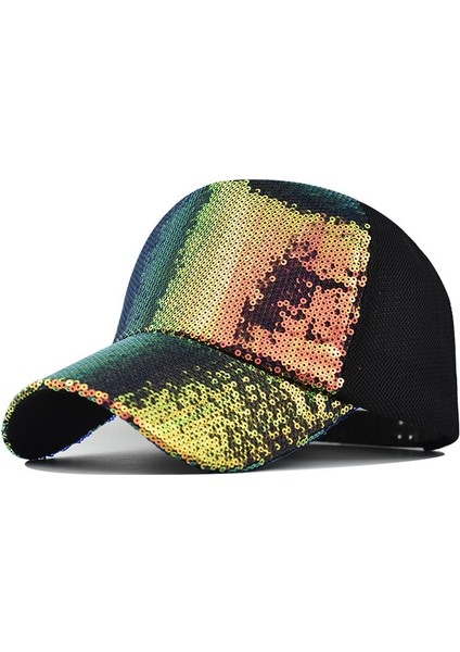 Kap Moda Rahat Payetler Örgü Beyzbol Şapkası Ayarlanabilir Snapback Şapkalar Kadın Erkek Hip Hop Açık Eş Şapkası (Yurt Dışından)